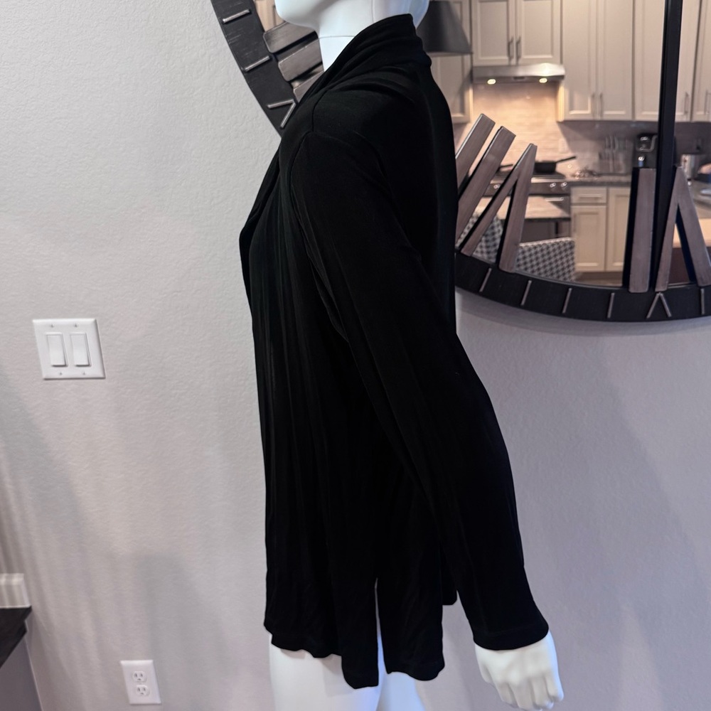 Chico's Black Open-Front Cardigan - Picture 5 of 7